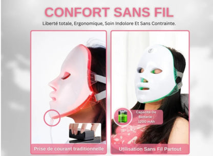 Masque LED Visage – Soin Réparateur et Rajeunissant
